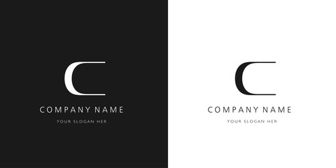 c logo letter modern design	