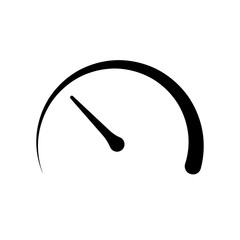 Black round indicator with arrow icon