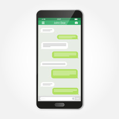 Chatting and messaging. SMS messages sending. Social network concept
