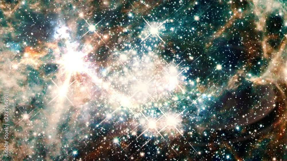 Wall mural tarantula nebula also know 30 doradus star nursery with bright flare light in outer space. contains 