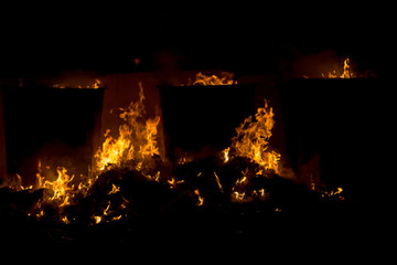 burning trash