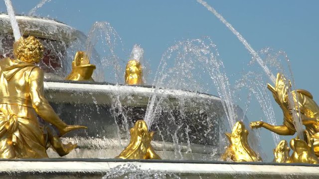 The famous Bassin de Latone Fountain of Palace of Versailles at France
