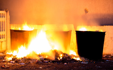 burning trash