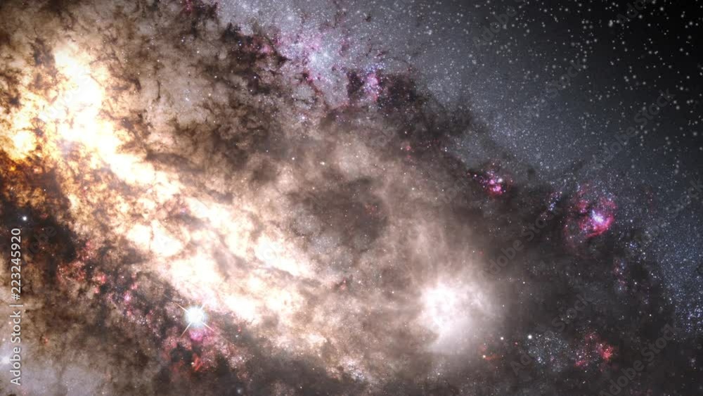 Wall mural centaurus galaxy active star nursery in outer space rotating with great moving star field. contains 