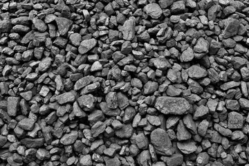 A heap of black natural coal background