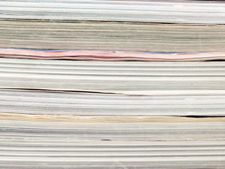 side view of old book, macro