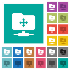 FTP move square flat multi colored icons