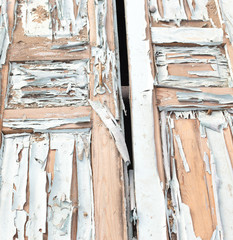 Old paint on a wooden door