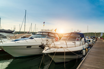 Fototapeta premium Yachts on the dock