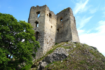 Fototapeta na wymiar Ruins of Brekov Castle, Slovakia