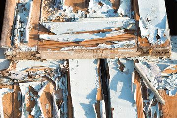 Old paint on a wooden door