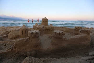 sand castle on a beach