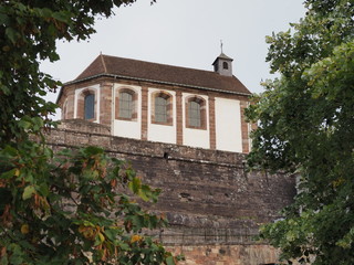 Kapelle der Zitadelle von Bitsch - Citadelle de Bitche – gelegen auf einem Hügel über der Stadt Bitsch
