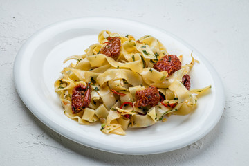 Pasta with sun-dried tomatoes