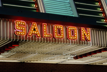Neon Saloon sign-old Las Vegas