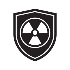 Icon of Radiation shield. Defense, protection or safety symbol, sign