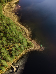 Aerial Photography of Lake in Early Spring