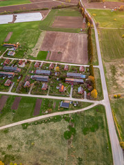 Drone Photo of the Fields in Colorful Early Spring
