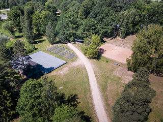 Drone Photo of the Open-air Stage in a Sunny Summer Day