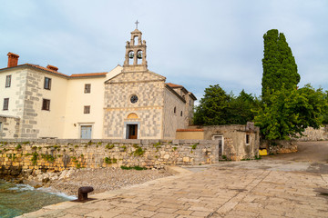 Obraz premium Monastery in Glavotok port , Krk Island , Croatia