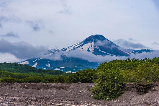 Blick auf Avachinsky Vulkan Kamtschatka