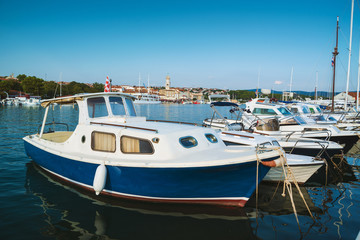 Fototapeta na wymiar Boats on the dock, Croatia