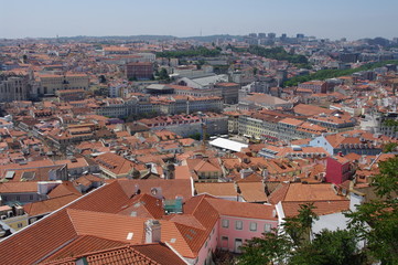 Fototapeta na wymiar Panorama Lizbony, Portugalia
