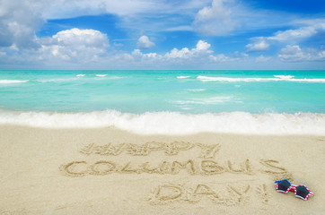 Fototapeta na wymiar Happy Columbus Day (USA) background