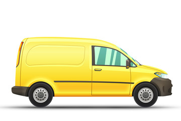 Illustration of realistic van on a white background.