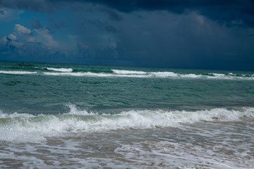 Daytona Beach, Florida, USA.  Sun, sand, surf and sky.