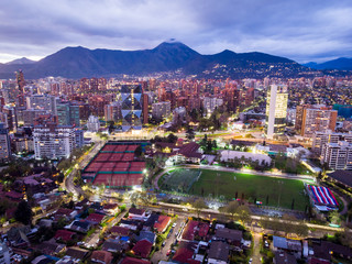 Night cityscape of Santiago de Chile