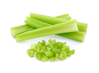Fresh celery isolated on white background
