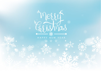 Naklejka na ściany i meble Merry Christmas and New Years Blur bokeh of light on background. Vector illustration