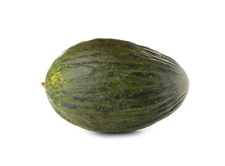 Whole tasty ripe melon on white background