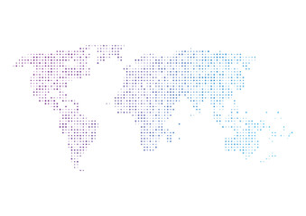 Fototapeta premium Global digital network connection. World map point and line composition concept of global business. Vector Illustration