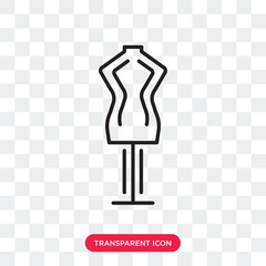 Mannequin vector icon isolated on transparent background, Mannequin logo design
