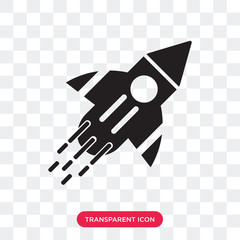 Missile vector icon isolated on transparent background, Missile logo design