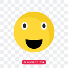 Happy smile vector icon isolated on transparent background, Happy smile logo design
