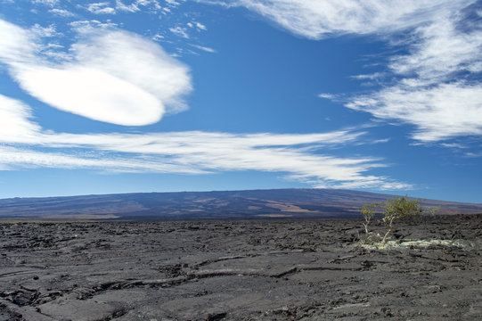 Mauna Loa Mountain seen from Saddle Road, Island of Hawaii