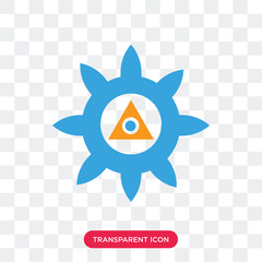 Chakra vector icon isolated on transparent background, Chakra logo design