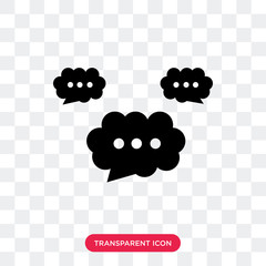 Chat vector icon isolated on transparent background, Chat logo design