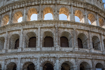 The beautiful Colosseum, also known as the Flavian amphitheatre in Rome, Italy