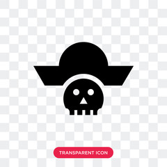 Pirate vector icon isolated on transparent background, Pirate logo design
