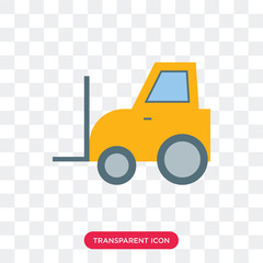 Forklift vector icon isolated on transparent background, Forklift logo design