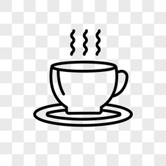 Coffee shop vector icon isolated on transparent background, Coffee shop logo design