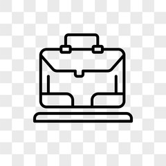 Luggage vector icon isolated on transparent background, Luggage logo design