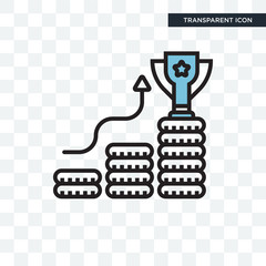 Growth vector icon isolated on transparent background, Growth logo design