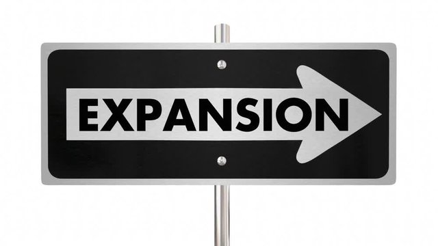 Expansion Growth Increase Add More Arrow Road Sign 3d Animation