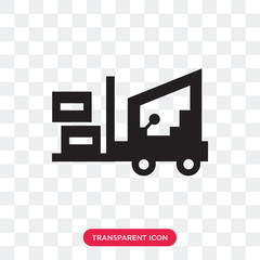 Forklift vector icon isolated on transparent background, Forklift logo design