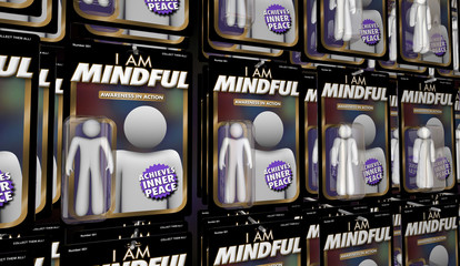 Mindfulness Awareness Peace of Mind Action Figure 3d Illustration